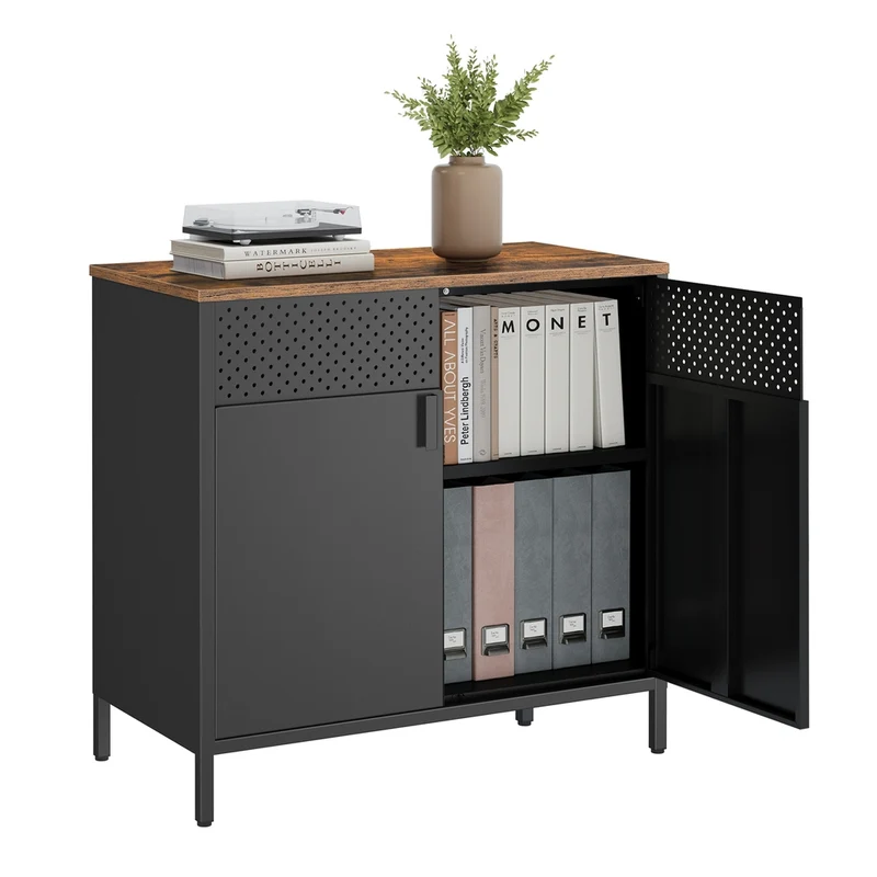 Aufbewahrungsschrank vintagebraun-schwarz