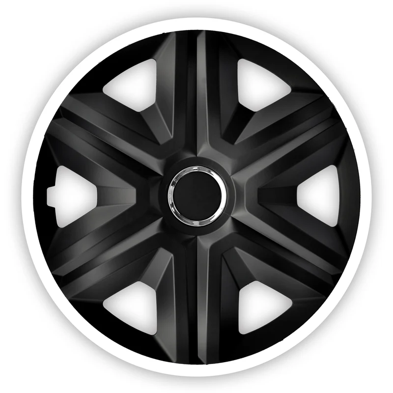 Universal Radkappen Radzierblenden Radblenden Auto KFZ 4 Stück Schwarz/Weiß 14"