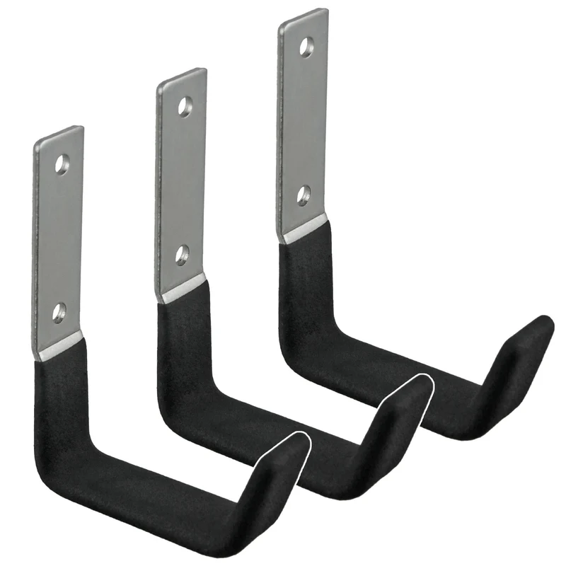Maclean Wandhalterung/Wandhalter, für Reifen, Räder, Leitern, Fahrräder, aus Stahl, max. Tragkraft 15 kg, MC-435, 3 Stück