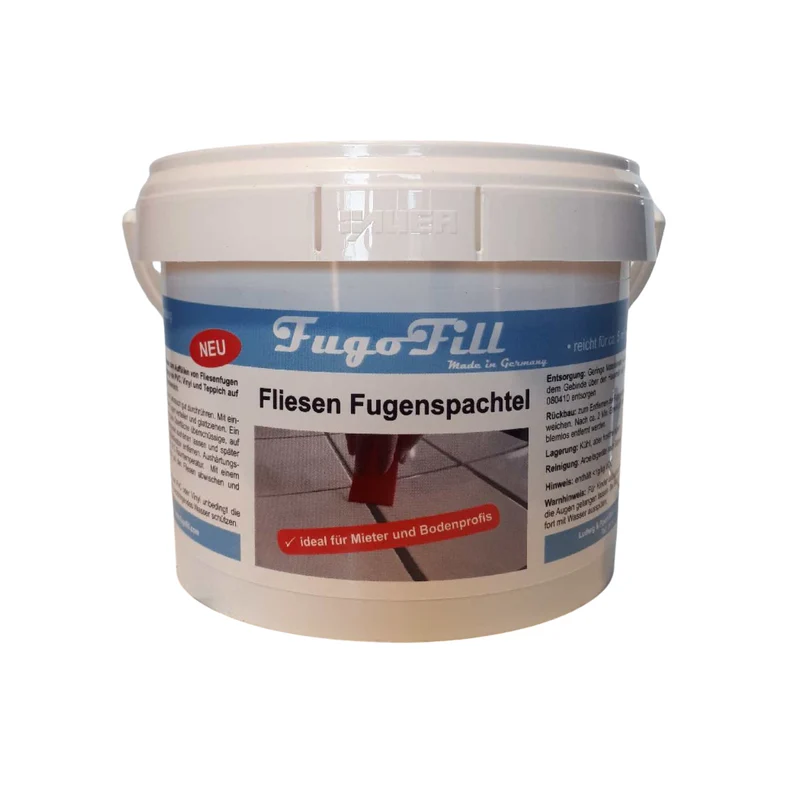 FugoFill Entfernbare Fugenmasse für Fliesen, 1 kg, grau