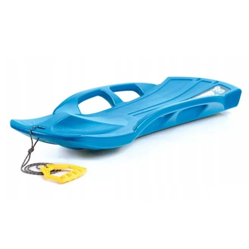 Schneerutscher Schlitten Großer Doppelschlitten Snow Train aus Kunststoff Kinderbob Schnee blau