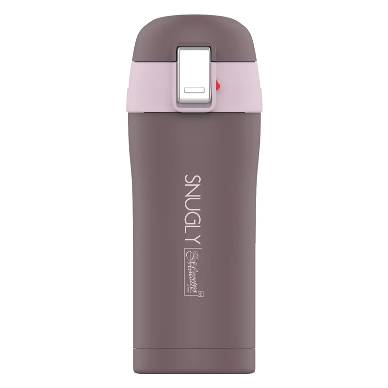 Snugly Thermobecher Kaffeebecher Thermoskanne Isolierbecher Isolierflasche aus Edelstahl für Warm- oder Kaltgetränke (300ml, Braun)