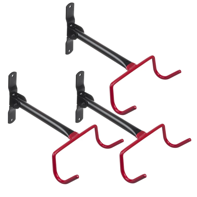 Maclean Fahrradhalterung / Wandhalterung, horizontal, Stahl, max. Belastbarkeit 30 kg, MC-430, 3 Stück
