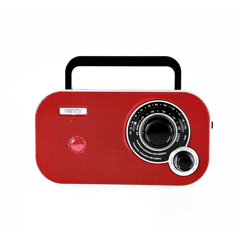 Kleines tragbares Retro-AM/FM-Radio CR1140 Camry rot