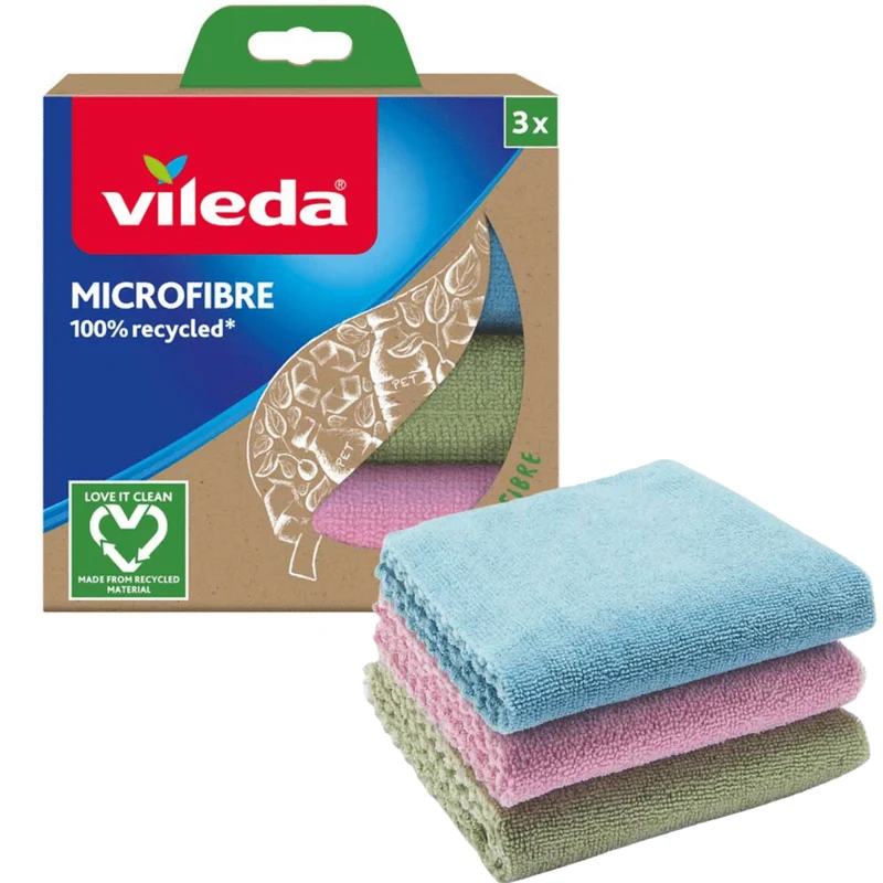 Vileda 168310 Set Vileda Mehrzwecktücher 3tlg. 100 % Mikrofaser, recycelt ECO