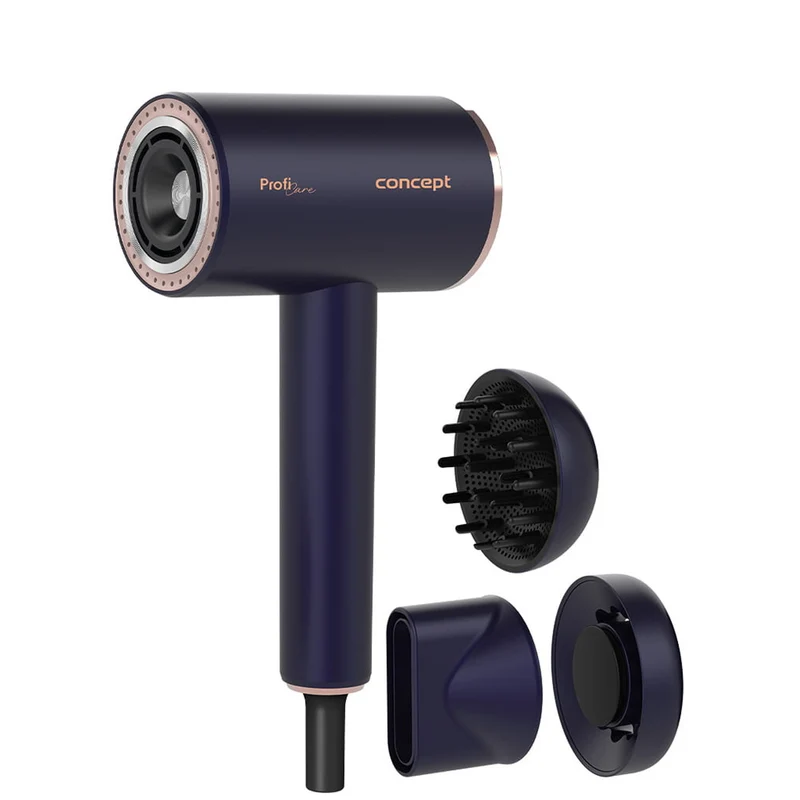 Concept ProfiCare Haartrockner, BLDC-Motor, magnetische Aufsätze, Öltherapie-Funktion, Kindermodus, Kaltluftfunktion, VV8100