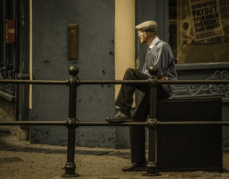 Pensive Old Man Street