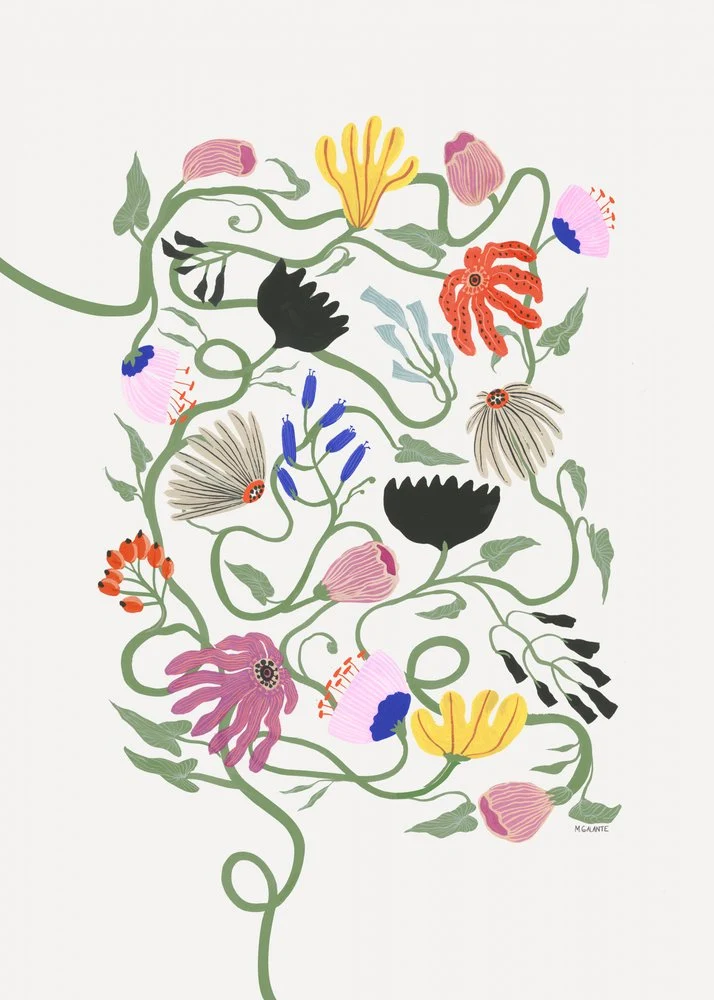 Whimsical Floral Garden