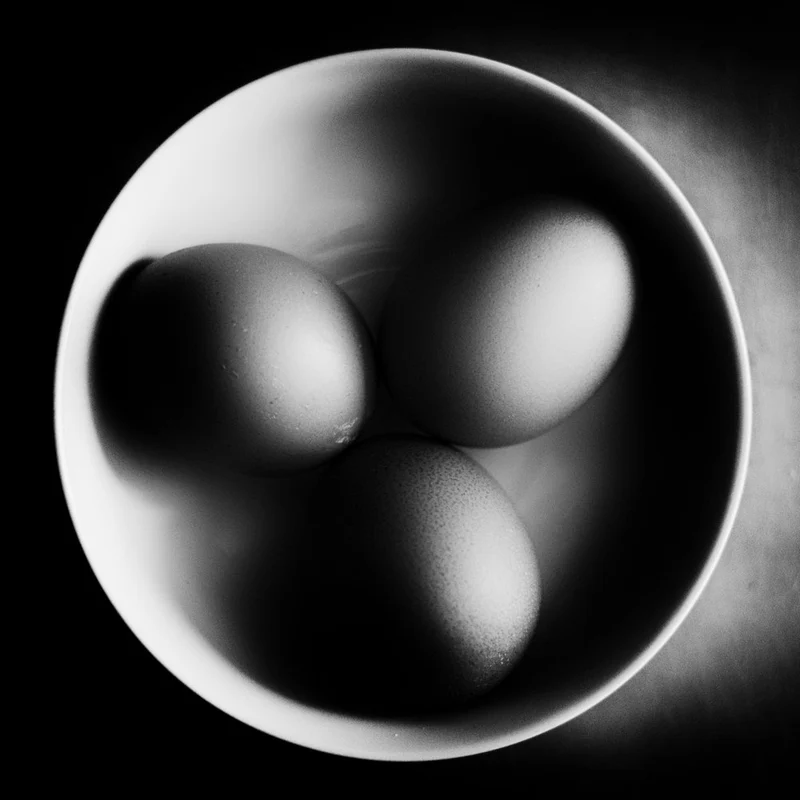 Monochrome Bowl Eggs