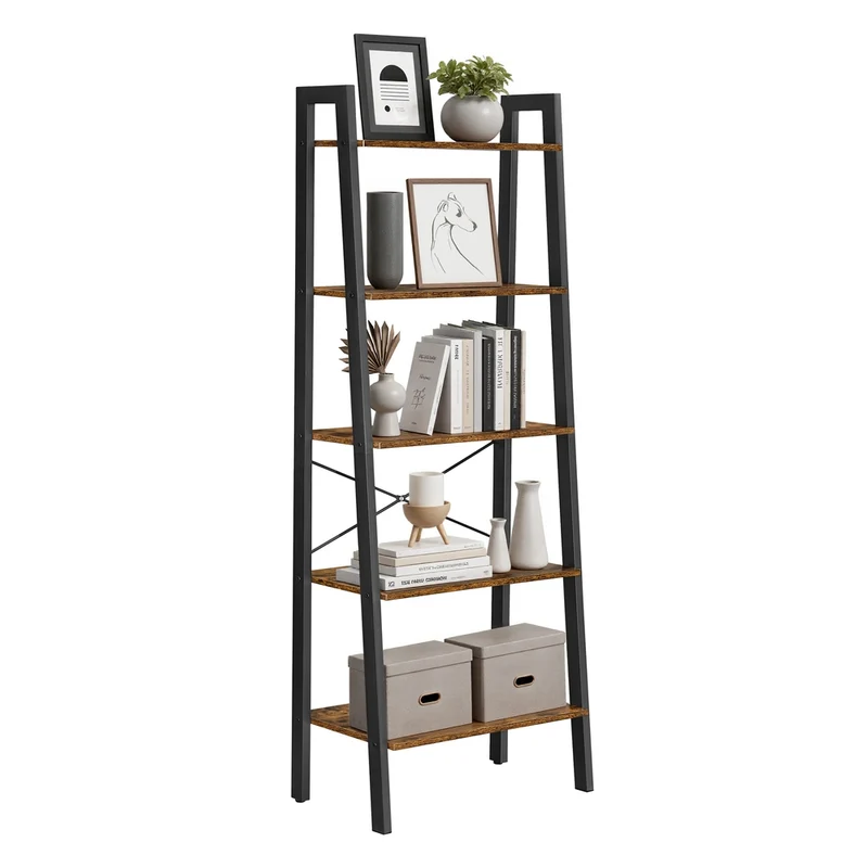 Industrie-Design Leiterregal 5 Ablagen