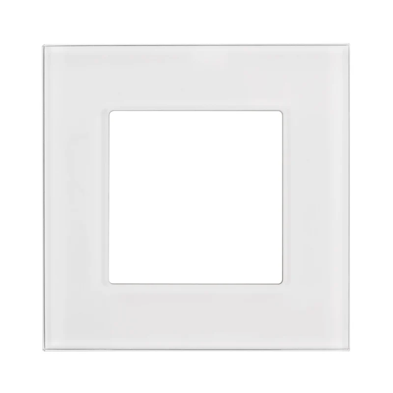 Glasrahmen Panel 86x86mm für Steckdose Modulare Wandsteckdose Unterputzdose Wanddose Einbaudose Unterputz Montage (Glasrahmen für Steckdose, Weiß)
