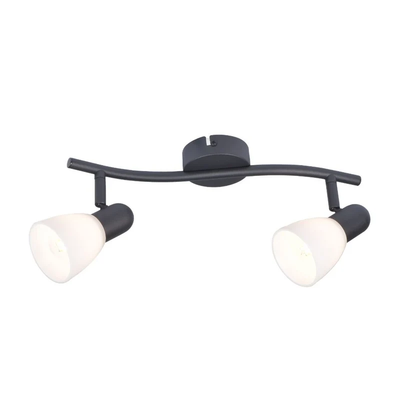 Rabalux Deckenleuchte, Spot, 2x E14 Glühbirnengewinde, IP20, schwarz, Soma