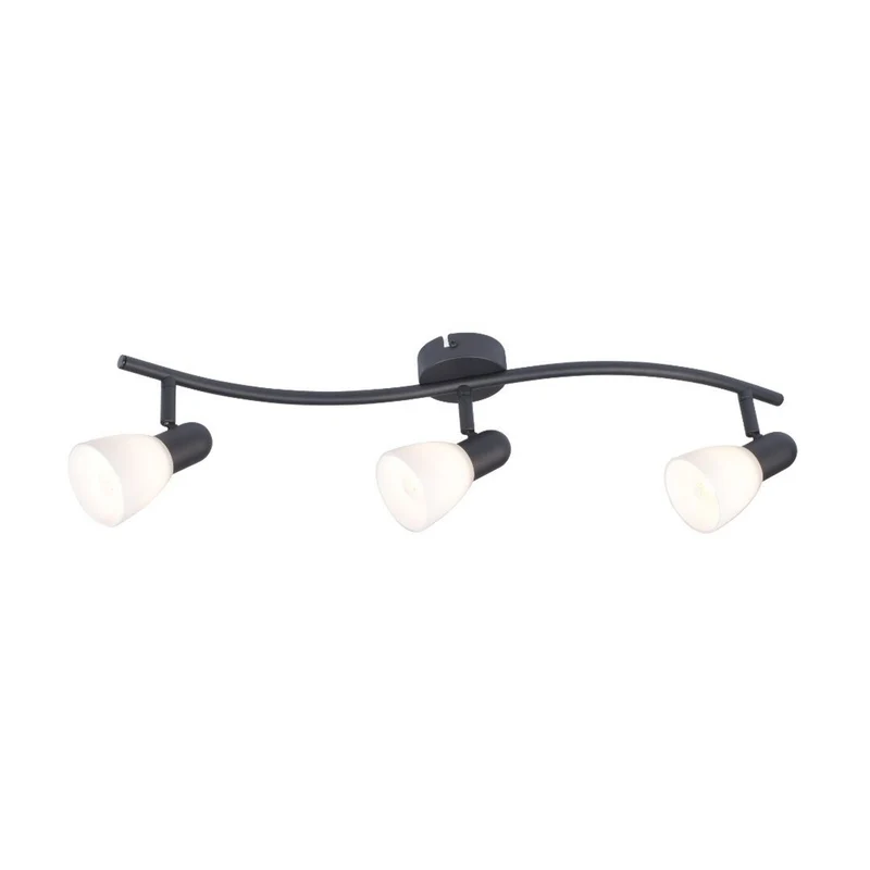Rabalux Deckenleuchte, Spot, 3x E14 Glühbirnengewinde, IP20, schwarz, Soma