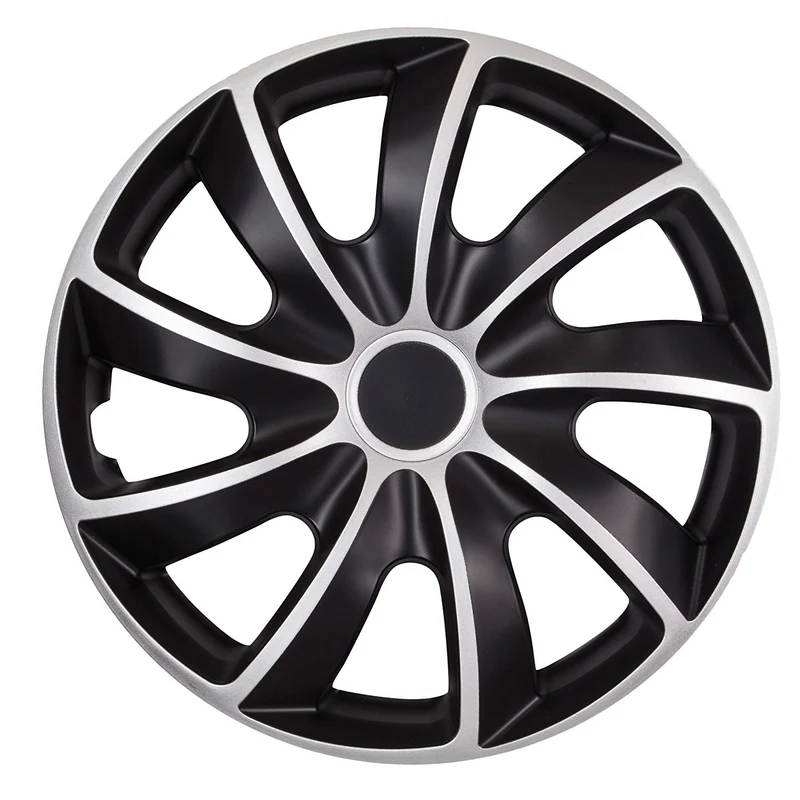 Radkappen Komplettset NRM // Quad Bicolor // 4 Stk. // 15" Zoll // Schwarz-Silber