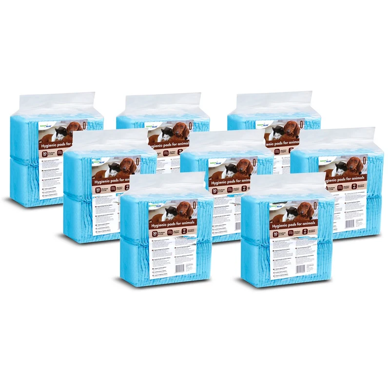 GB495 Trainingsunterlagen Set Trainingspads für Hunde und Welpen 60x40cm Hygieneunterlage Welpenunterlage Einwegpad 6-lagig 400 Stück