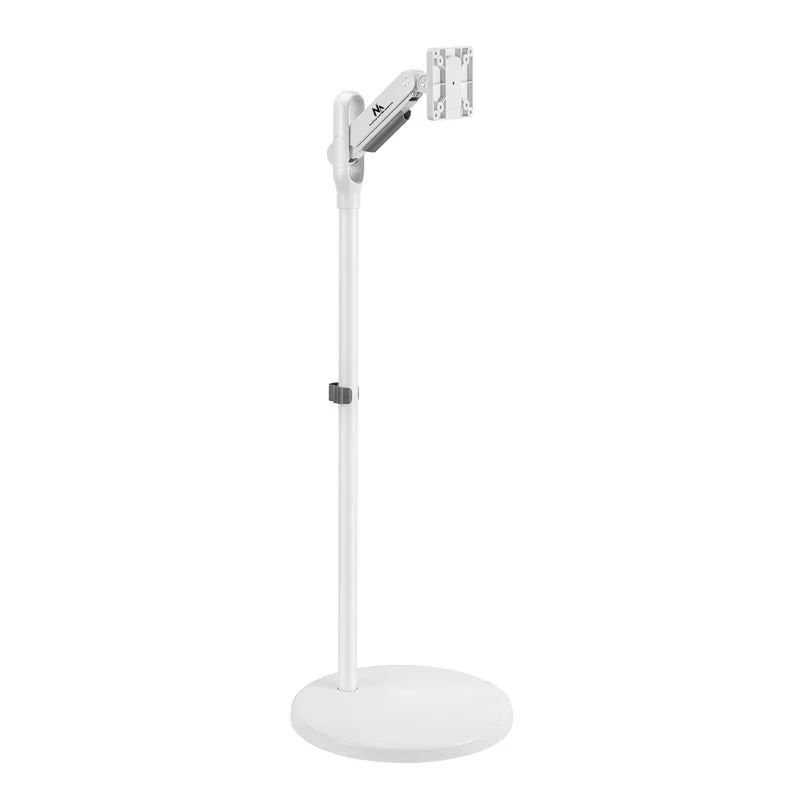 Maclean mobiler Monitor/TV-Bodenständer, Gasfeder, 17"-35", 2-10kg, weiß, MC-970W