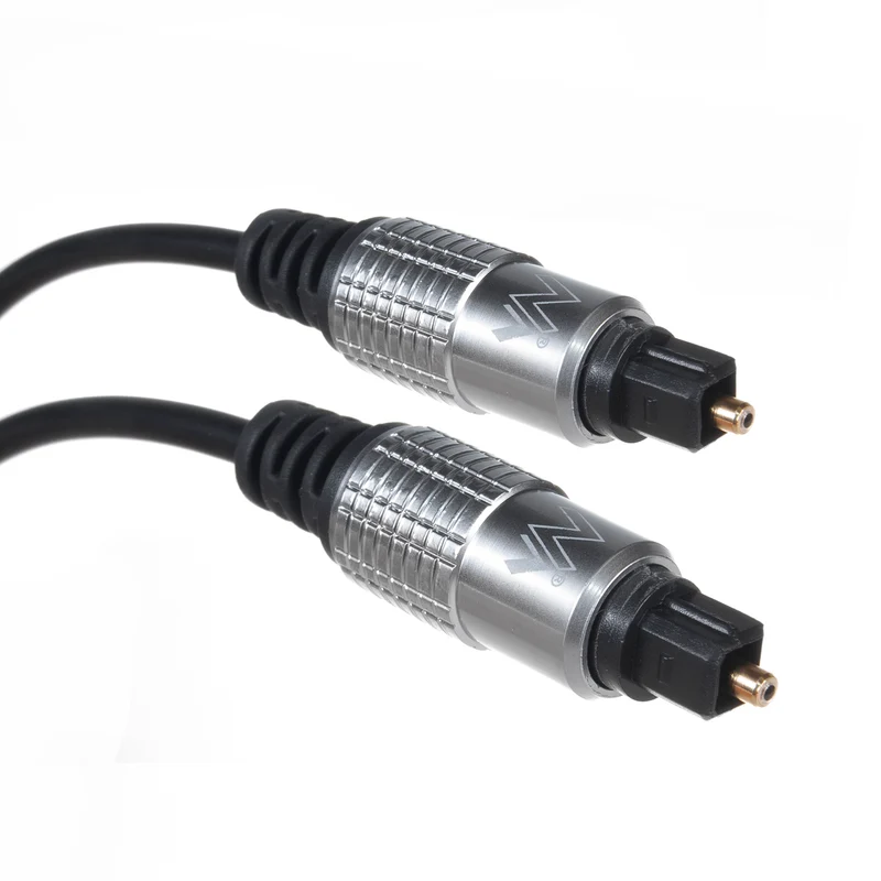Optisches Digitalkabel Lichtwellenleiter Kabel Toslink auf Toslink Lautsprecherkabel Stecker mit vergoldeten Kontakten Polybag 2,5m