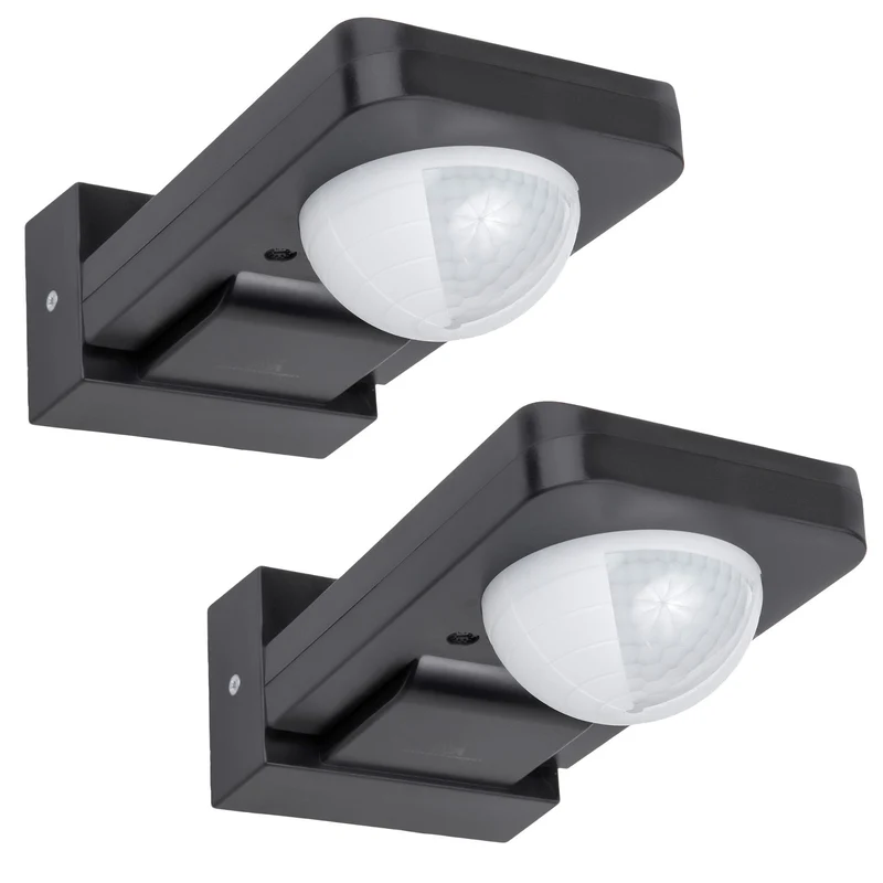 Maclean PIR Bewegungsmelder, Infrarot, IP65, max 2000W, MCE243 GR, 2 Stück