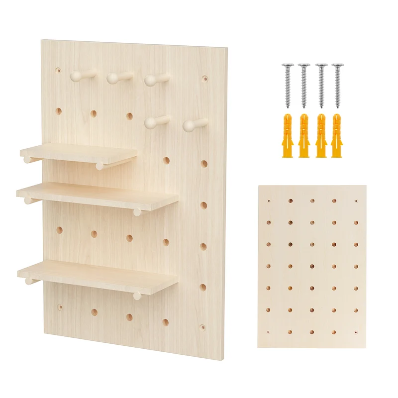 Holzbrett-Organizer Maclean, helle Holzfarbe, 40x60 cm, max. 20 kg, MC-130 WD