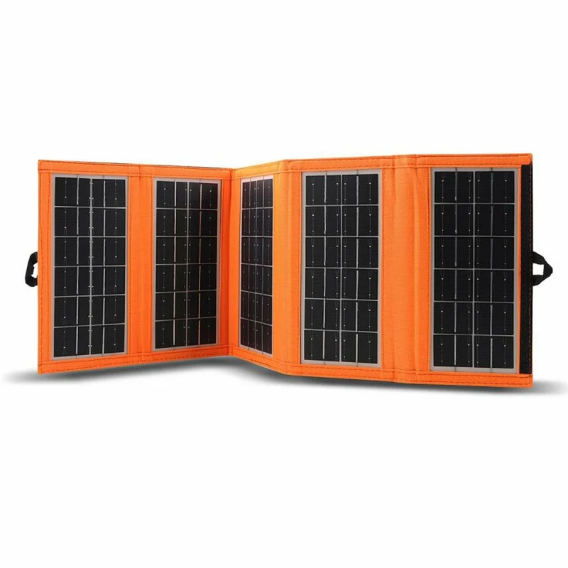 Solarmodul, Ladegerät, 10W, 1 USB-Anschluss, schwarz und orange, A02
