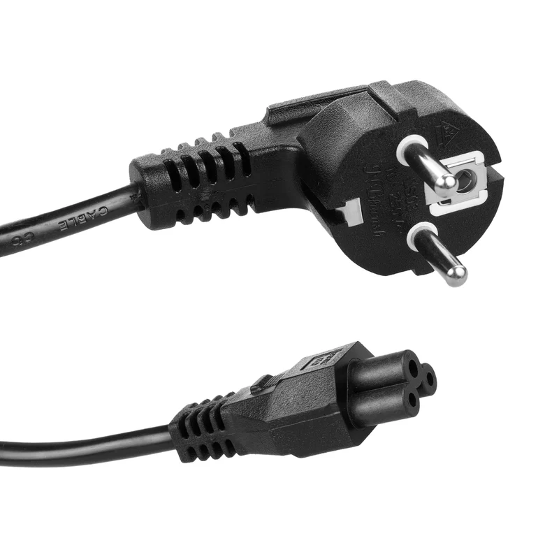 Maclean Kleeblatt-Netzkabel, 3-polig, EU-Stecker, 1,5m, MCTV-857