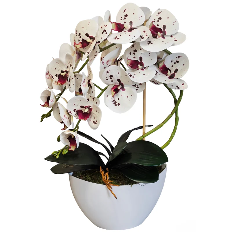 Damich künstliche Orchidee, Blumen, aus Gummi, 2pgk