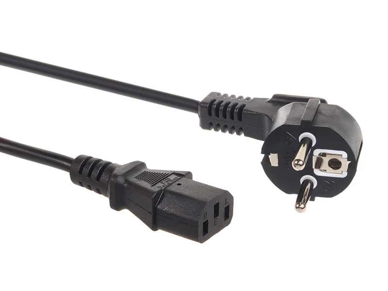 Maclean power cable, 3 pin, IEC C13, EU plug, 1.5m, MCTV-691