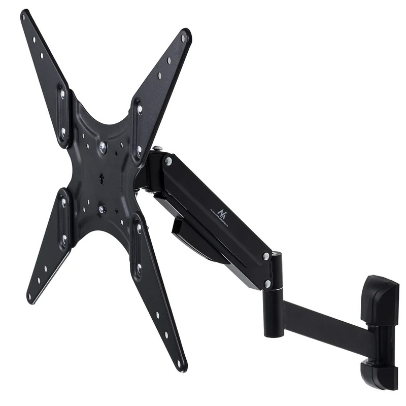 Maclean TV-Halterung, für TV oder Monitor, Gasfeder, 2 Arme, Höhenverstellung 25cm, 32"-55", 22kg, Schwarz, MC-784