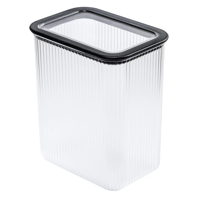 Branq Küchenbehälter, für Lebensmittel, 2,33 l, transparent mit schwarzem Verschluss, Neroli