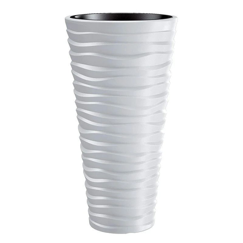 Blumentopf mit Prosperplast Sand Slim DPSA350 S449 weiß
