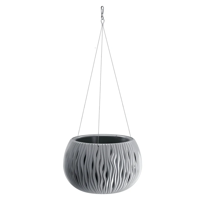 Hängender Topf mit Prosperplast Sandy Bowl DSK290WS 405U grau