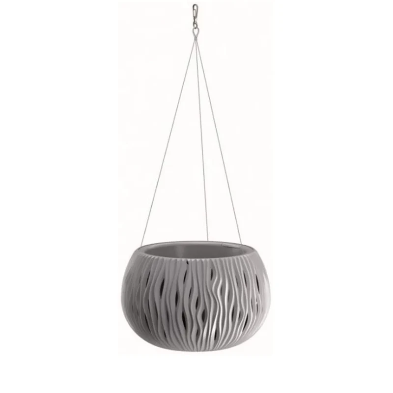 Hängender Pflanztopf 2in1 mit Einsatz Ø 238 mm 0,75 L grau Sandy Bowl