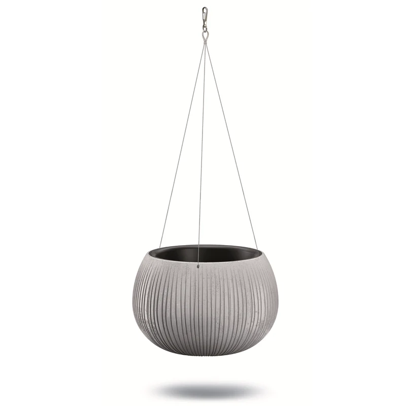 Hängetopf mit Einsatz Beton Bowl WS DKB240WS-422U Grau