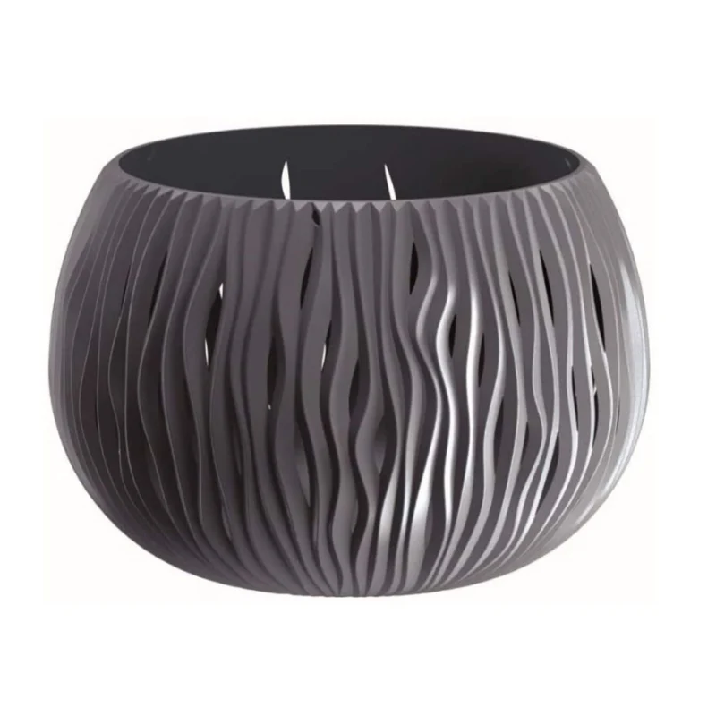 Pflanztopf mit Einsatz Prosperplast Sandy Bowl DSK240 Anthrazit