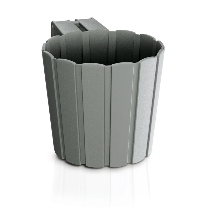 Boardee Hook Balkonblumentopf Balkonkasten Blumentopf Pflanzkübel (144x212x130mm, Grau)