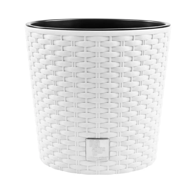 Prosperplast DRTUS250L Rato Round mit Innentopf Blumenkübel 9L Weiß