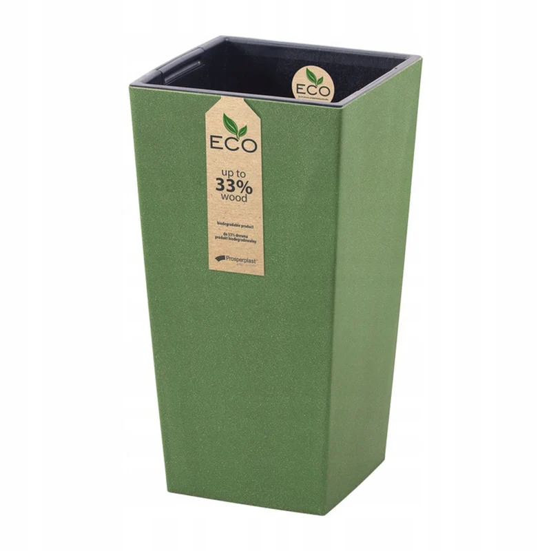 Prosperplast 2in1 Pflanzgefäß 40 x 40 x 75 cm, Grande Urbi Square Eco