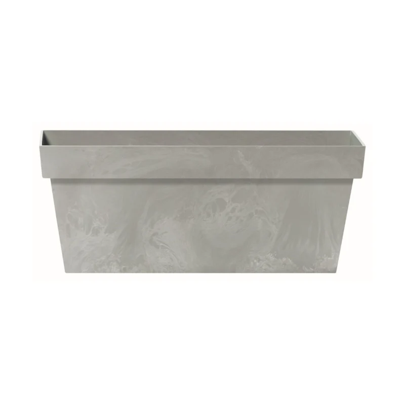Cube Case Beton Effect Blumenkasten für Innen- und Außenbereich Rechteckig Blumentopf UV-beständig 392x182x160mm Beton