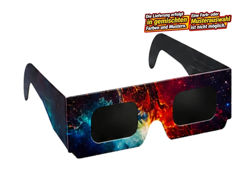 Sonnenfinsternis Brille ISO 12312-2:2015 CE 45mm Sonnenbeobachtung Schutzbrille