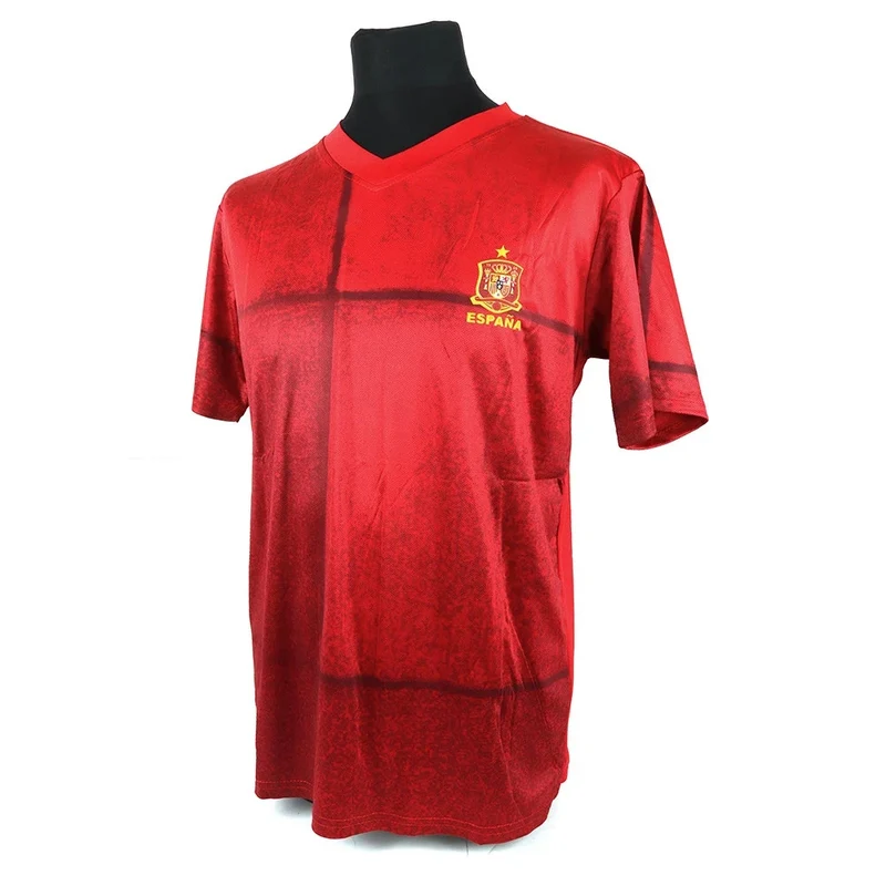 Spanien FanShirt Fußball T-Shirt WM EM Trikot Unisex V-Ausschnitt - Camiseta de España para Aficionados al Fútbol | Mundial, Eurocopa, Unisex Cuello en V