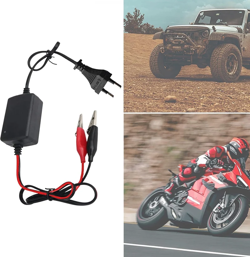Batterieladegerät 12V 1.5A Gel Batterie KFZ Autobatterieladegerät für Oldtimer, Motorrad, Roller,