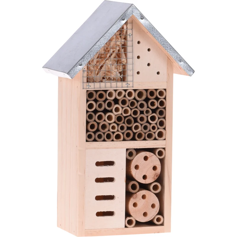 Insektenhotel mit Metalldach (Größe wählbar)