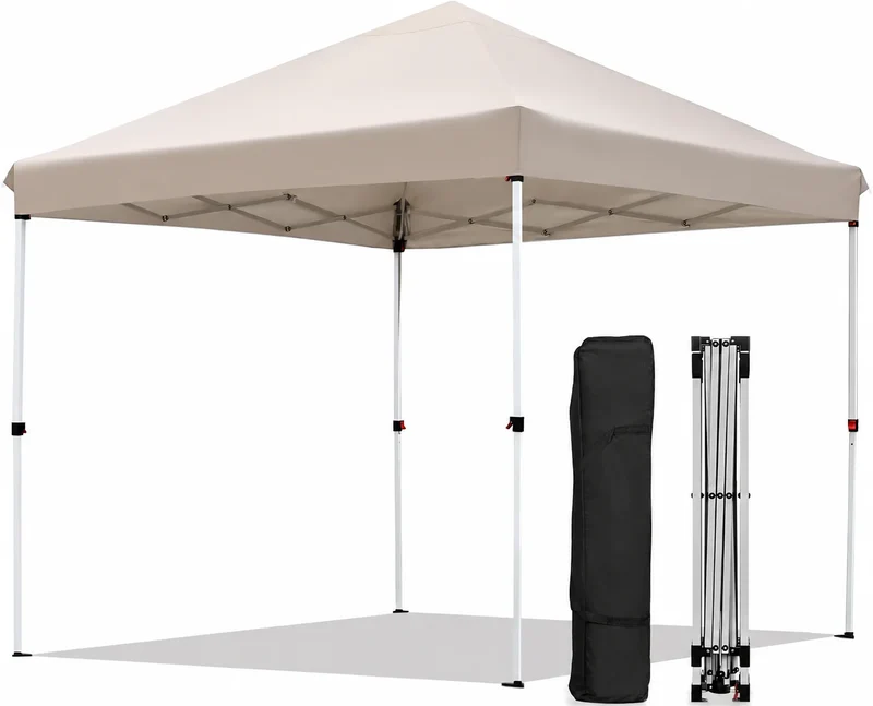 Faltpavillon 3x3m Wasserdicht Höhenverstellbar Partyzelt Camping Pavillon