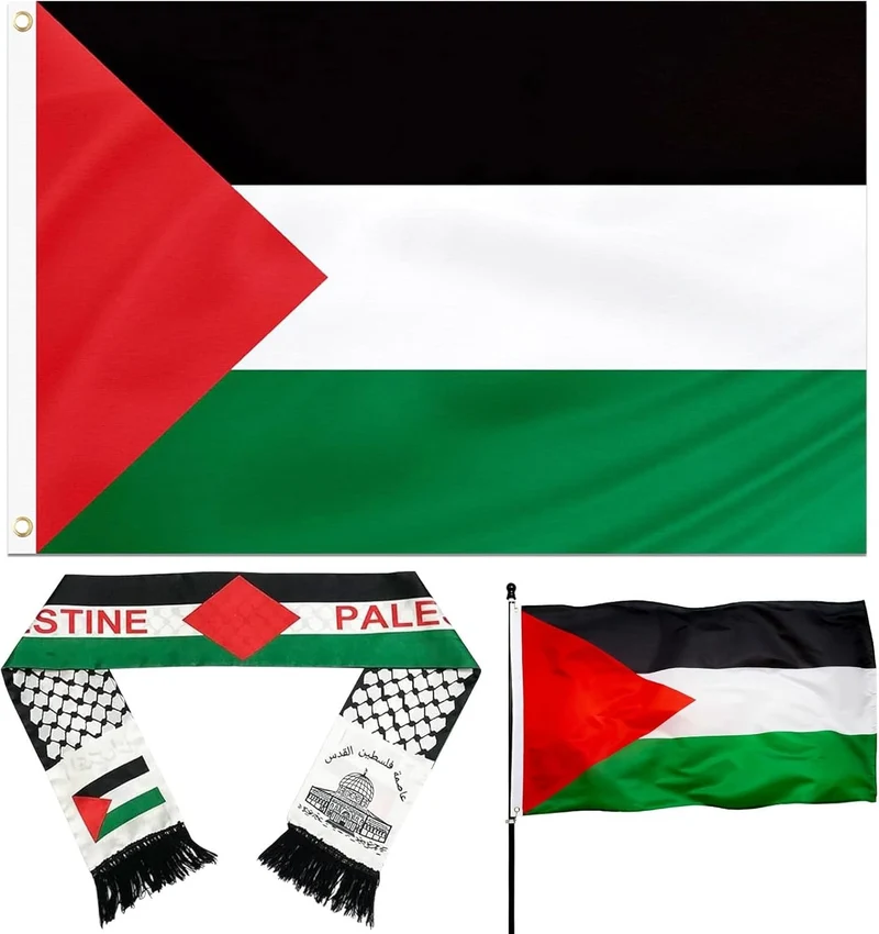 Palästina Flagge Schal 150x90cm Kufiya Tuch Fahne Outdoor Deko Auswahl