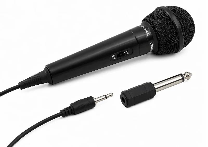 Dynamisches Mikrofon 3,5mm Klinke Handmikrofon mit Adapter