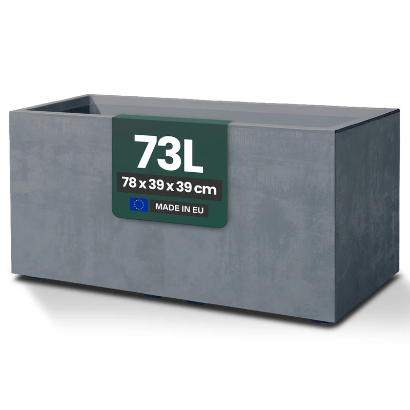 XL Pflanzkübel 'Millennium' 73 Liter, rechteckig in Grau