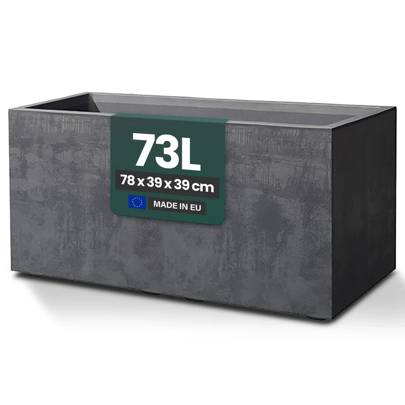 XL Pflanzkübel 'Millennium' 73 Liter, rechteckig in Anthrazit