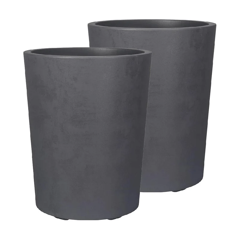 2 x Pflanzkübel 'Millennium' 48 Liter, rund (Farbe wählbar)