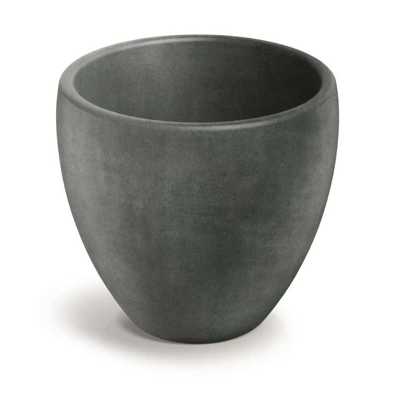 XL Pflanzkübel 'Cano' 60 cm in Stein Optik in Anthrazit, rund (Set wählbar)