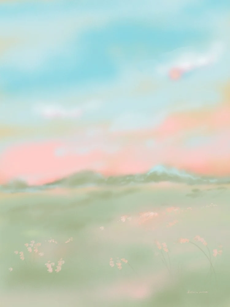 Dreamy Pastel Meadow